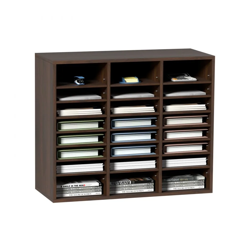 VEVOR Literature Organizers Vintage Brown 24 Compartments product image 1