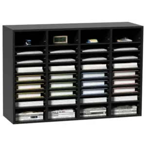 VEVOR Wood Literature Organizer Black 36 Compartments product image 1
