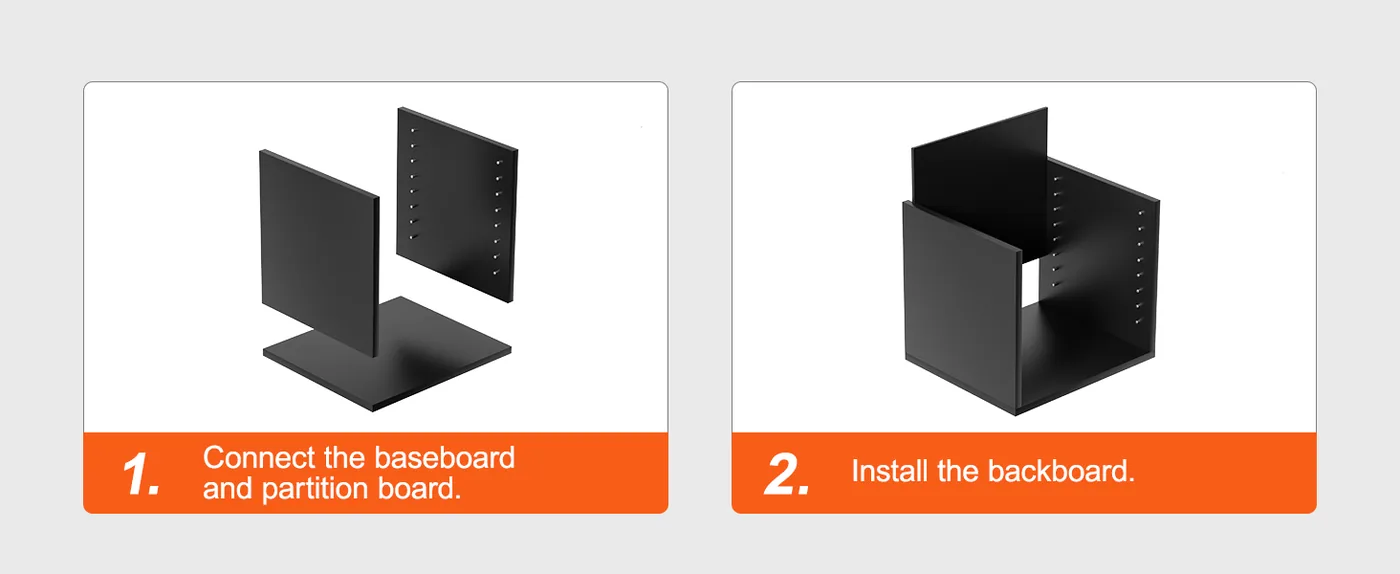 VEVOR Literature Organizers Black 5 Compartments Step 1 & 2