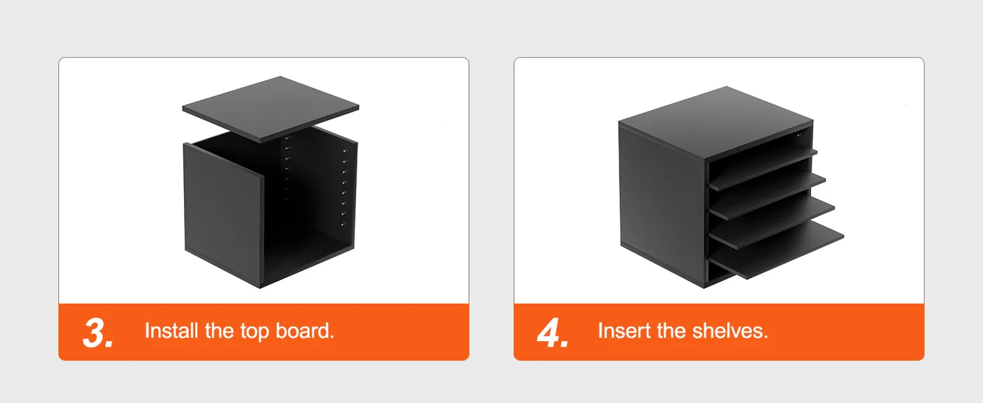 VEVOR Literature Organizers Black 5 Compartments Step 3 & 4