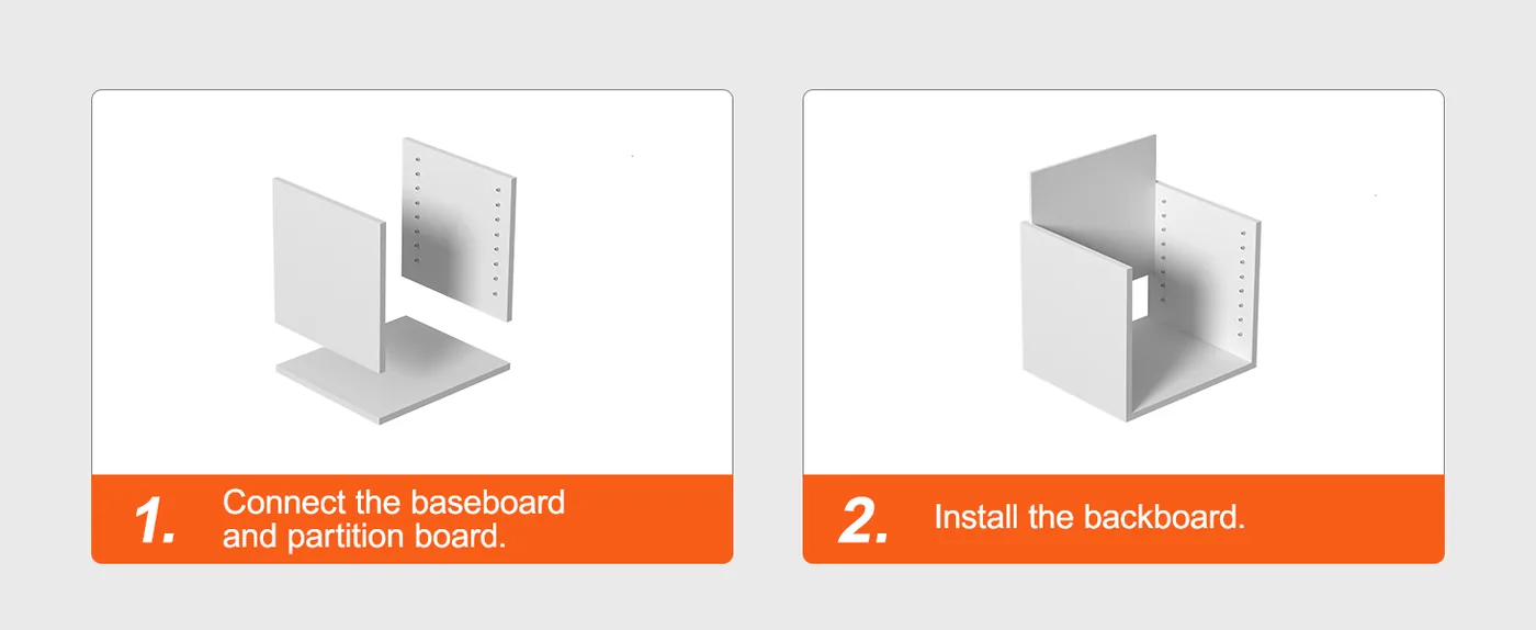 VEVOR Literature Organizers White 5 Compartments Step 1 & 2