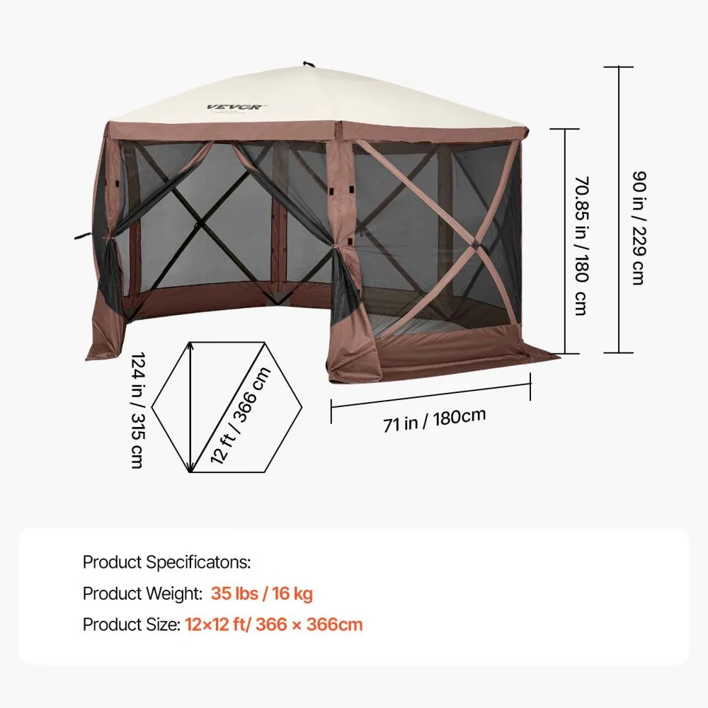 VEVOR gazebo screen tent carry bag package