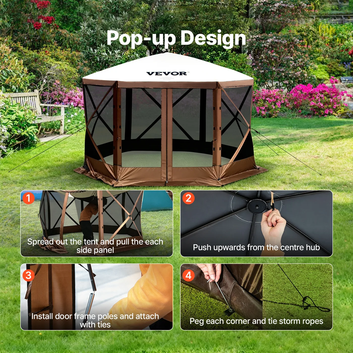 VEVOR pop up gazebo quick assembly