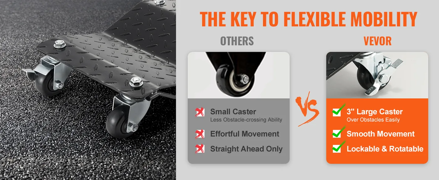 VEVOR Wheel Dolly 4 Pcs 1500 lbs overview