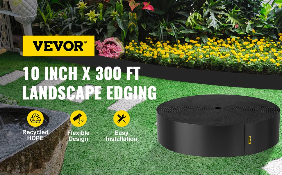 VEVOR Landscape Edging 10 inch x 300 ft overview