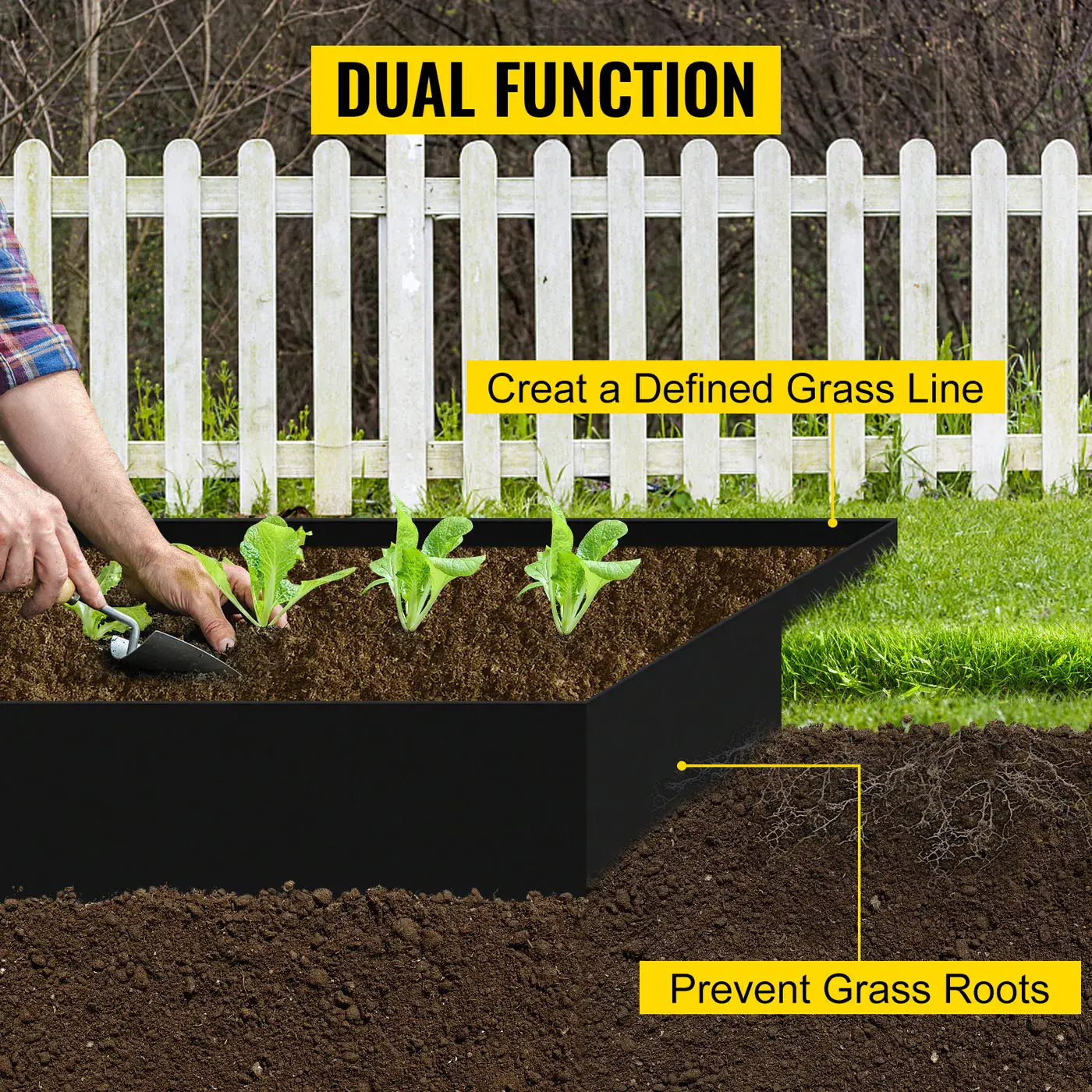 VEVOR Landscape Edging 10 inch x 60 ft feature 3