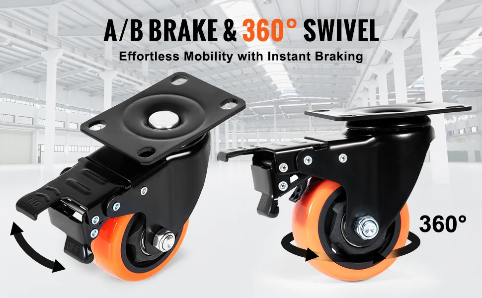 VEVOR Caster Wheels 3 inch feature 1