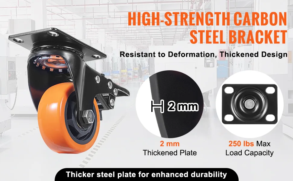 VEVOR Caster Wheels 3 inch feature 2