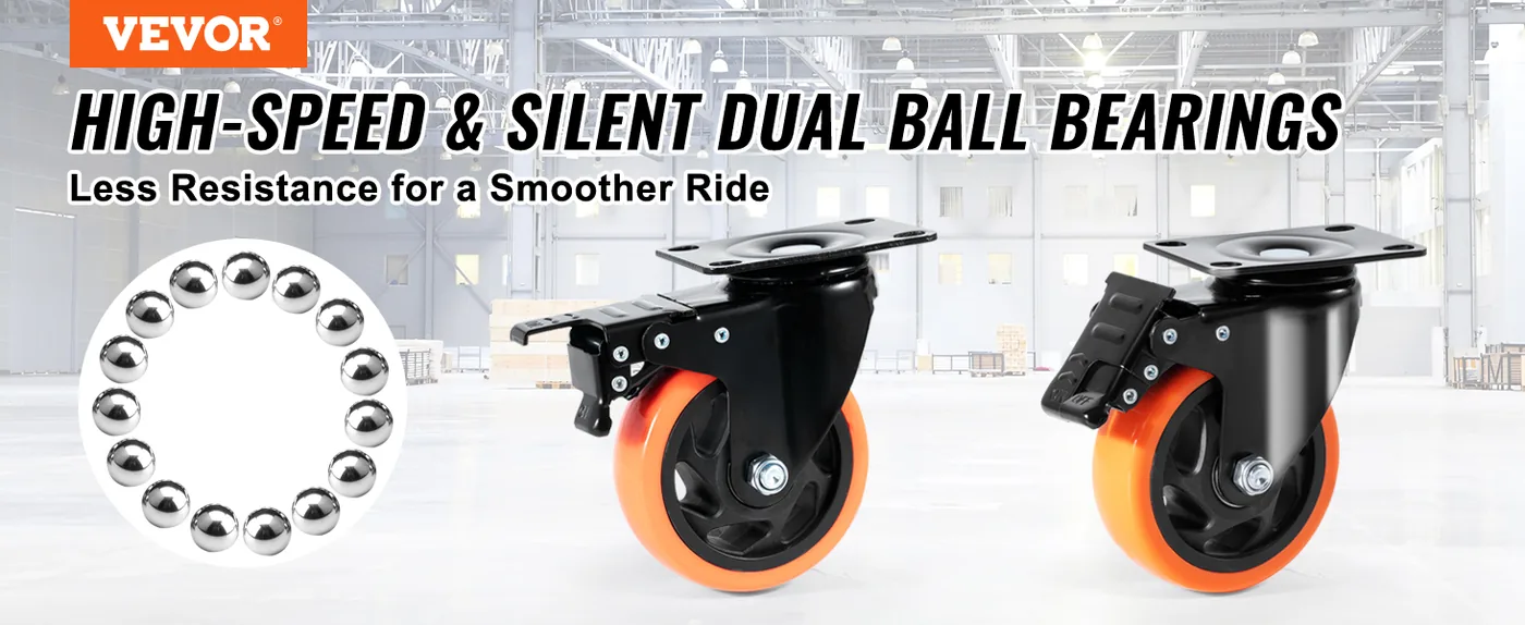VEVOR Caster Wheels 4 inch overview