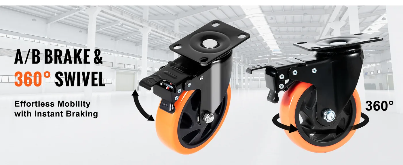 VEVOR Caster Wheels 4 inch feature 1