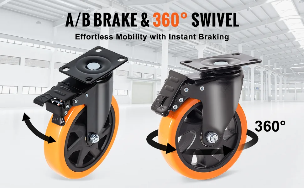 VEVOR Caster Wheels 5 inch feature 1