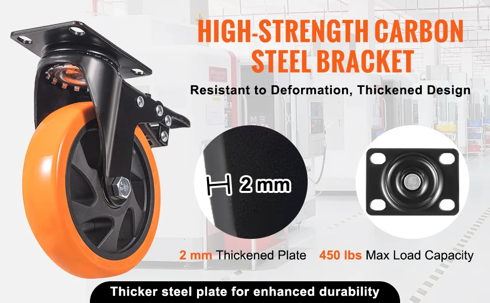 VEVOR Caster Wheels 5 inch feature 2