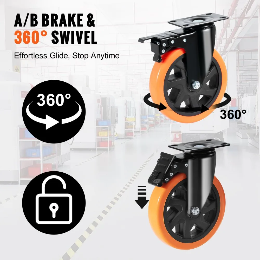 VEVOR Caster Wheels 6 inch product image 3