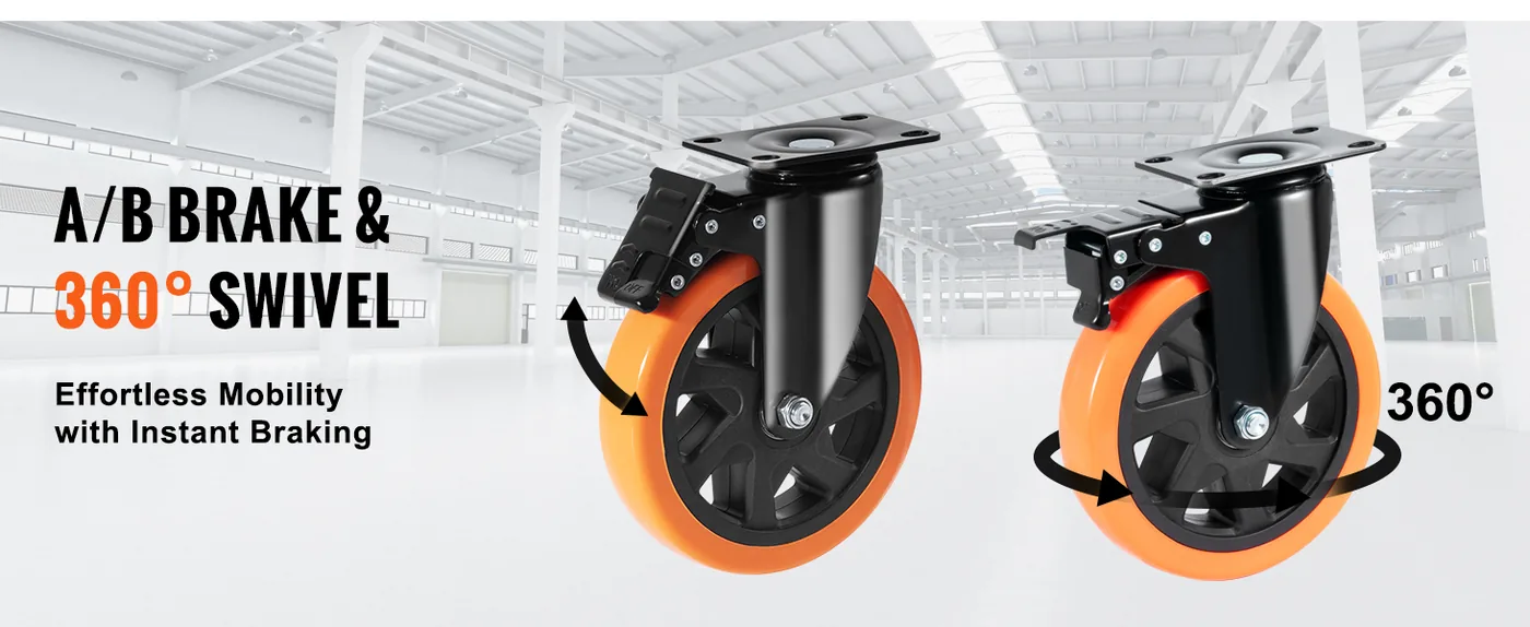 VEVOR Caster Wheels 6 inch feature 1