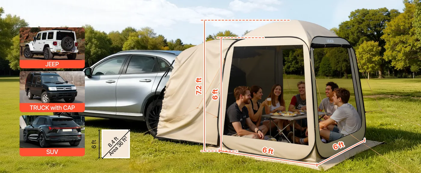 VEVOR Screen House Tent 6*6ft Rear tail model Versatile Use