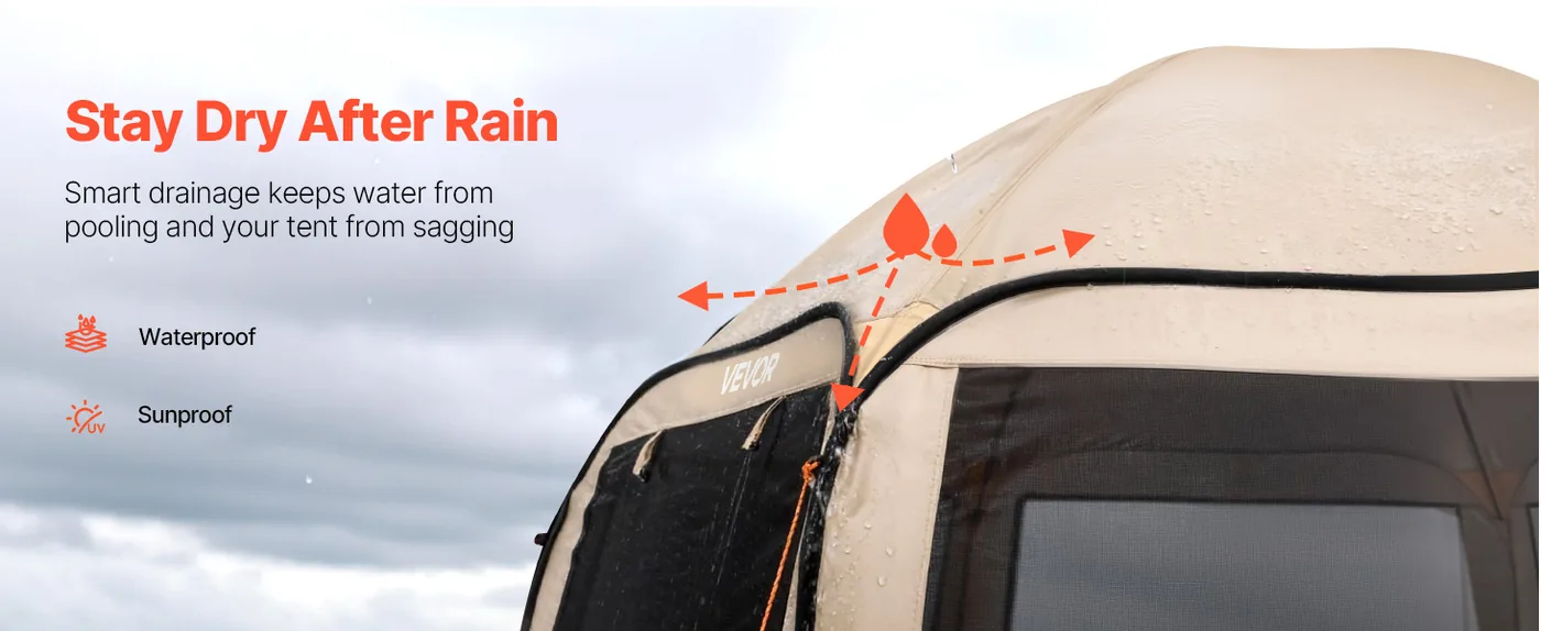 VEVOR Screen House Tent 6*6ft Rear tail model Quick Drainage