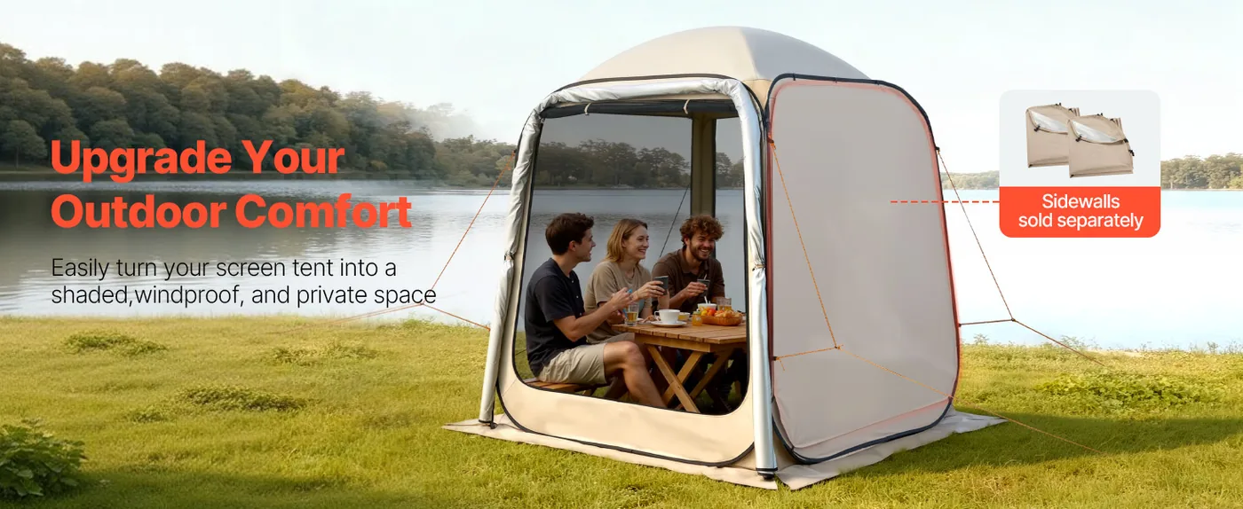 VEVOR Screen House Tent 6*6ft Rear tail model Enhanced Privacy & Shade