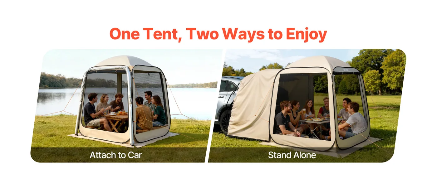 VEVOR Screen House Tent 6*6ft Rear tail model 2-In-1 Design