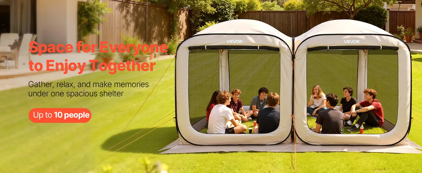 VEVOR Screen House Tent 12*6ft 2-in-1 model Large Space