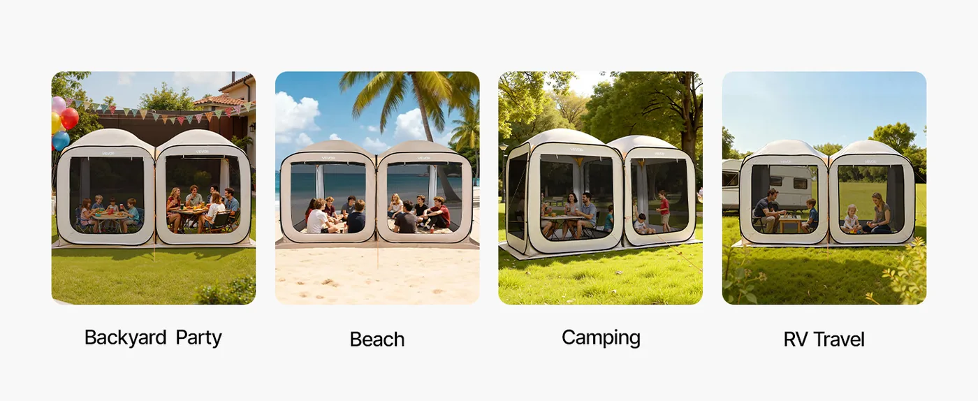 VEVOR Screen House Tent 12*6ft 2-in-1 model Wide Application