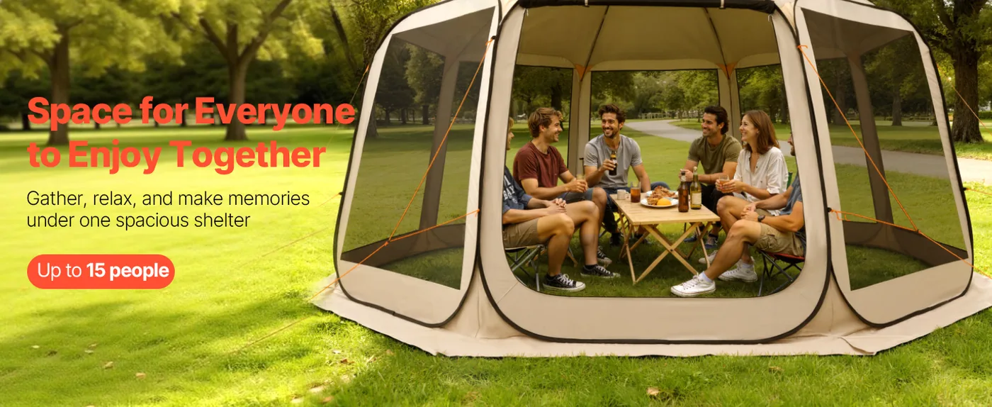 VEVOR Screen House Tent 15*13.8ft Basic model Large Space