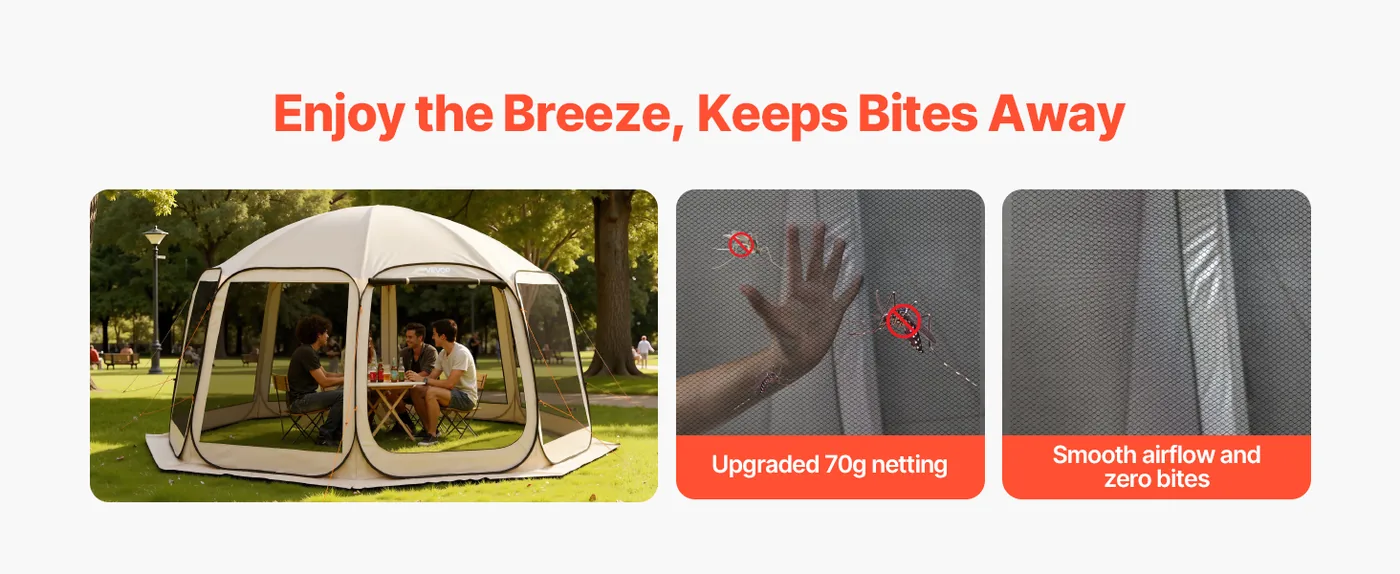 VEVOR Screen House Tent 15*13.8ft Basic model Keeps Bites Away
