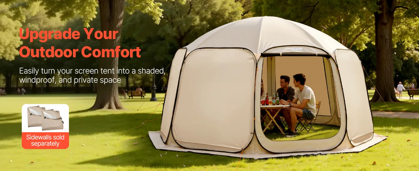 VEVOR Screen House Tent 15*13.8ft Basic model Enhanced Privacy & Shade