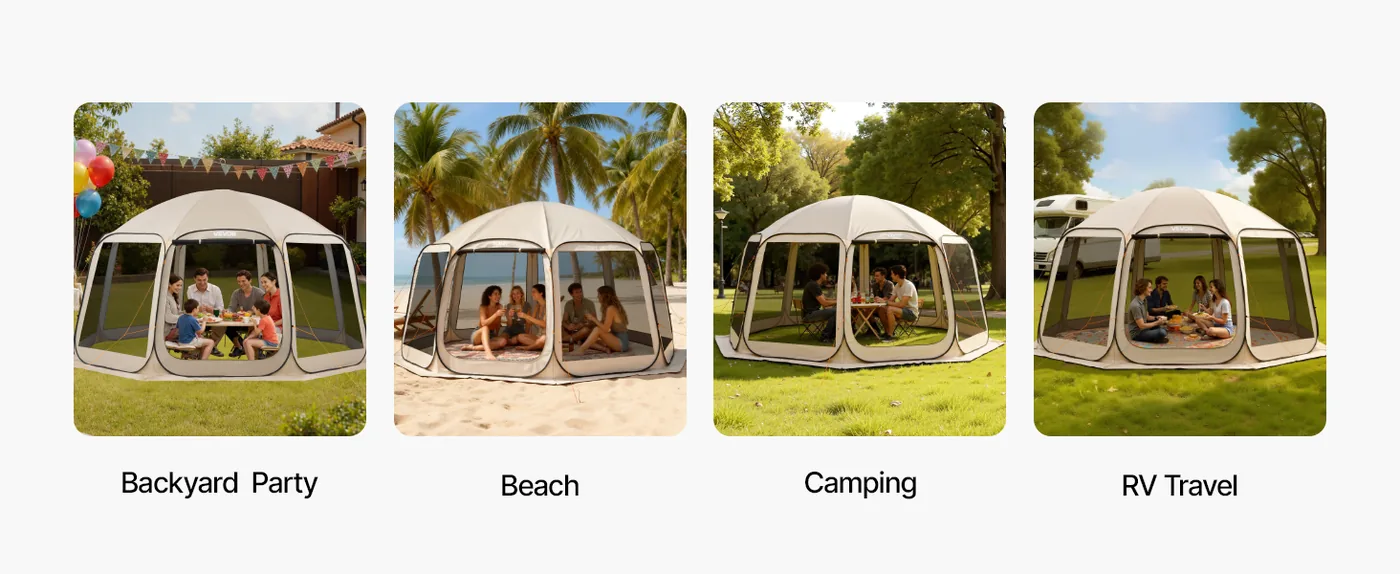 VEVOR Screen House Tent 15*13.8ft Basic model Wide Application