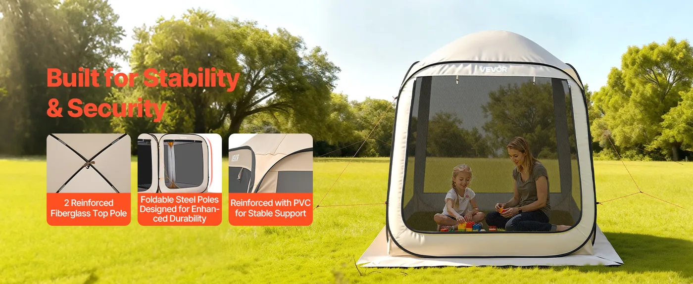 VEVOR Screen House Tent 6*6ft Basic model Stable Support