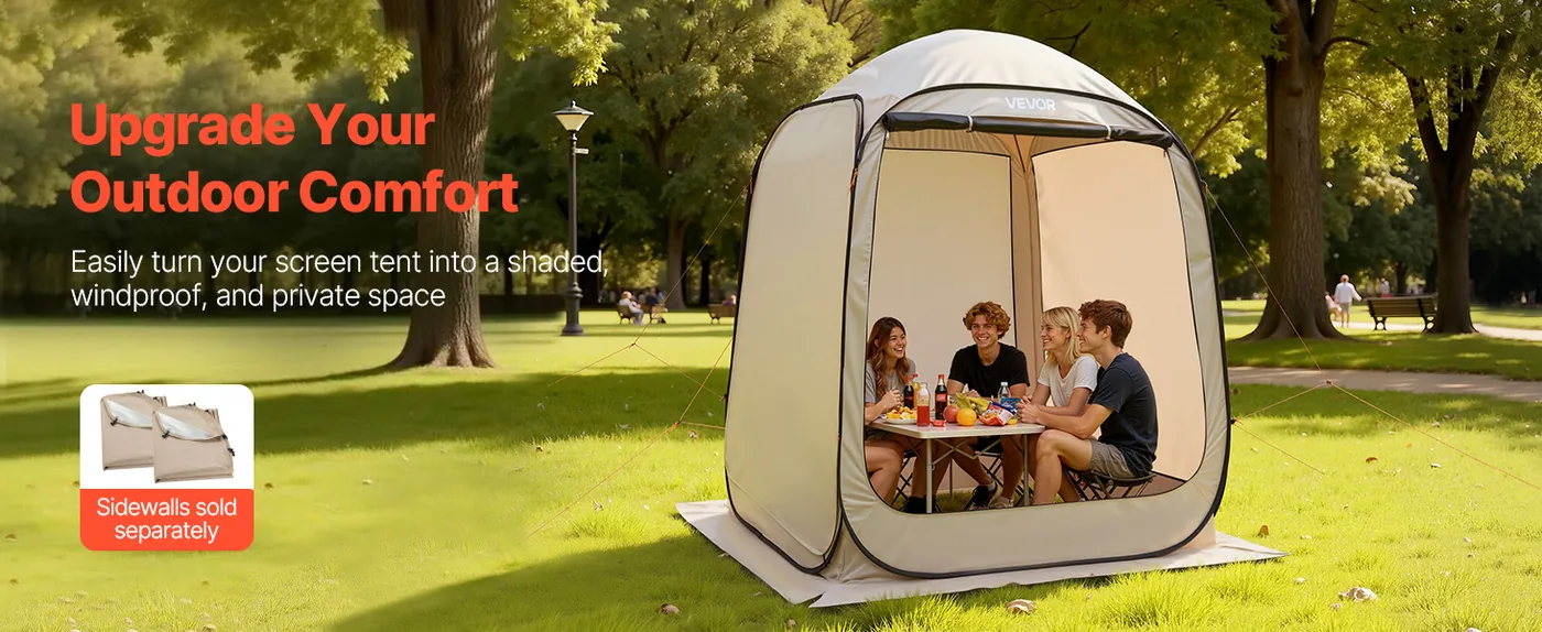 VEVOR Screen House Tent 6*6ft Basic model Enhanced Privacy & Shade