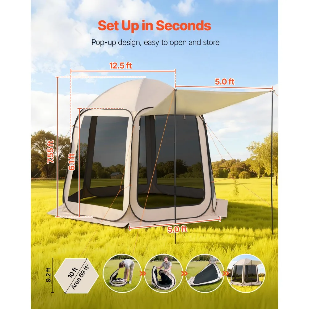 VEVOR Screen House Tent 10*9.2ft Canopy type product image 2