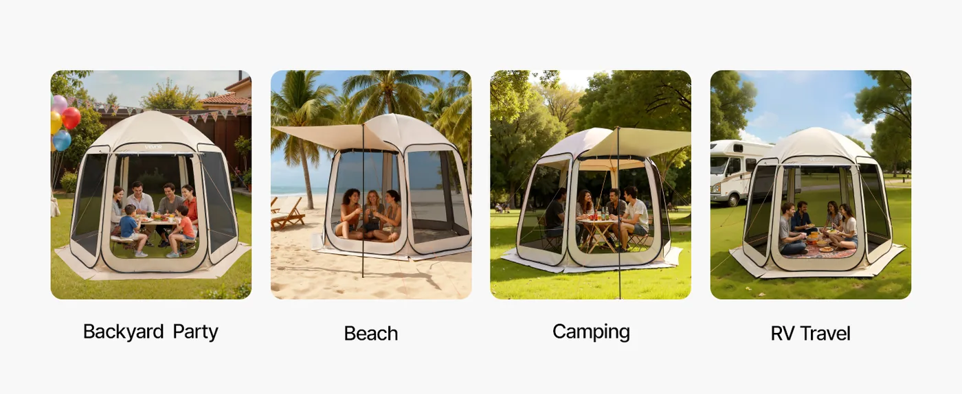 VEVOR Screen House Tent 10*9.2ft Canopy type Wide Application