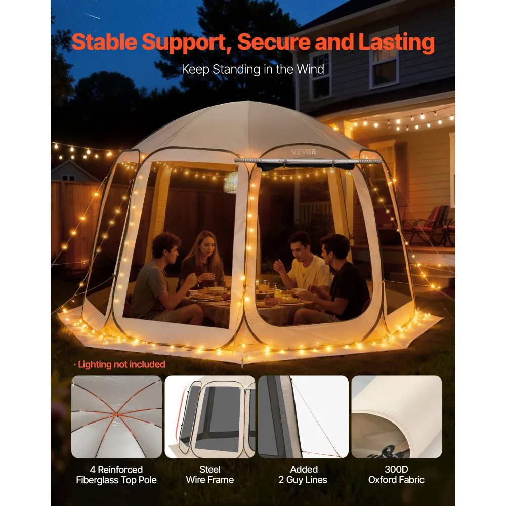 VEVOR Screen House Tent 12*11ft Canopy type product image 5