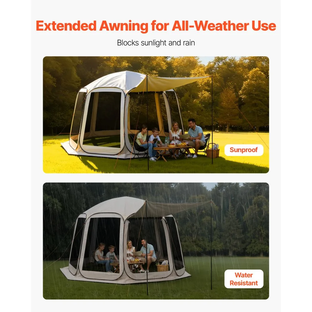 VEVOR Screen House Tent 12*11ft Canopy type product image 6