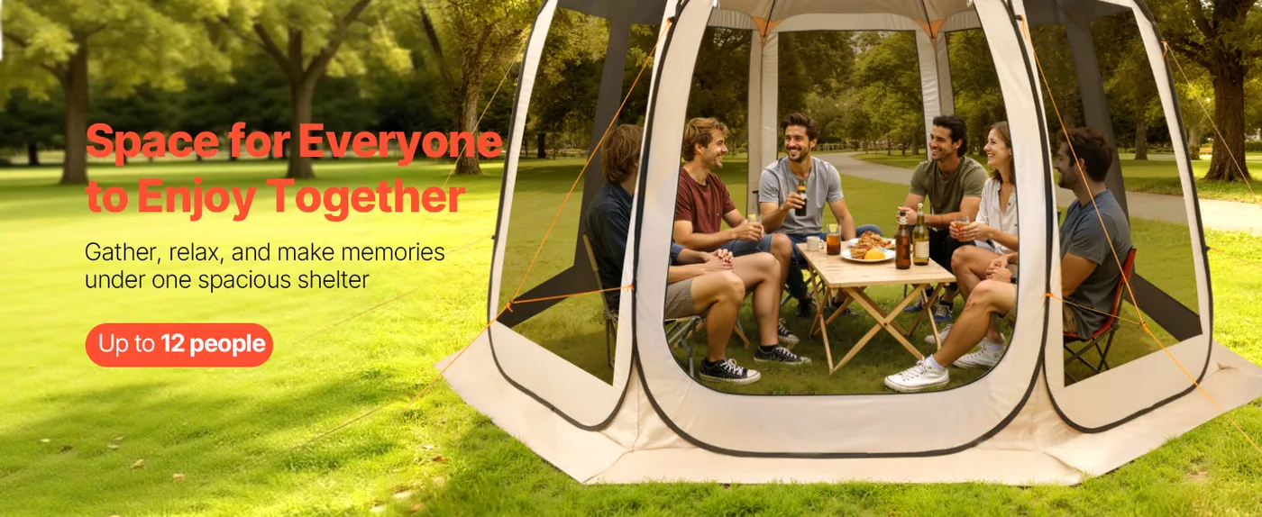 VEVOR Screen House Tent 12*11ft Canopy type Large Space