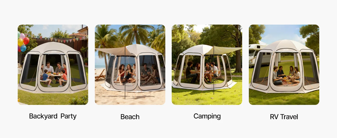 VEVOR Screen House Tent 12*11ft Canopy type Wide Application