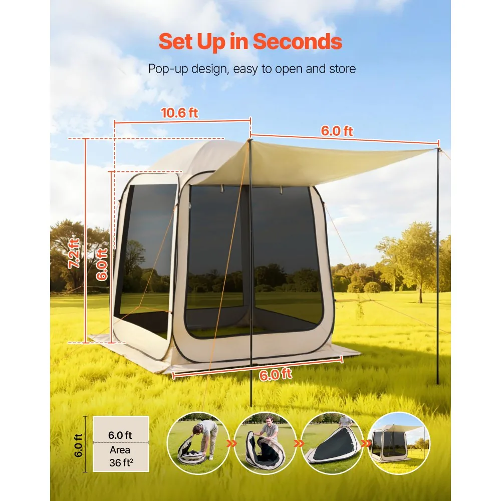 VEVOR Screen House Tent 6*6ft Canopy type product image 2