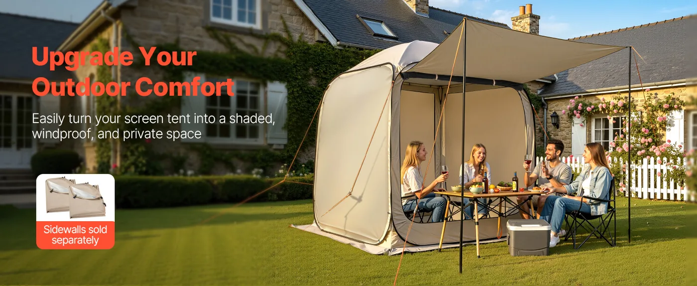 VEVOR Screen House Tent 6*6ft Canopy type Enhanced Privacy & Shade
