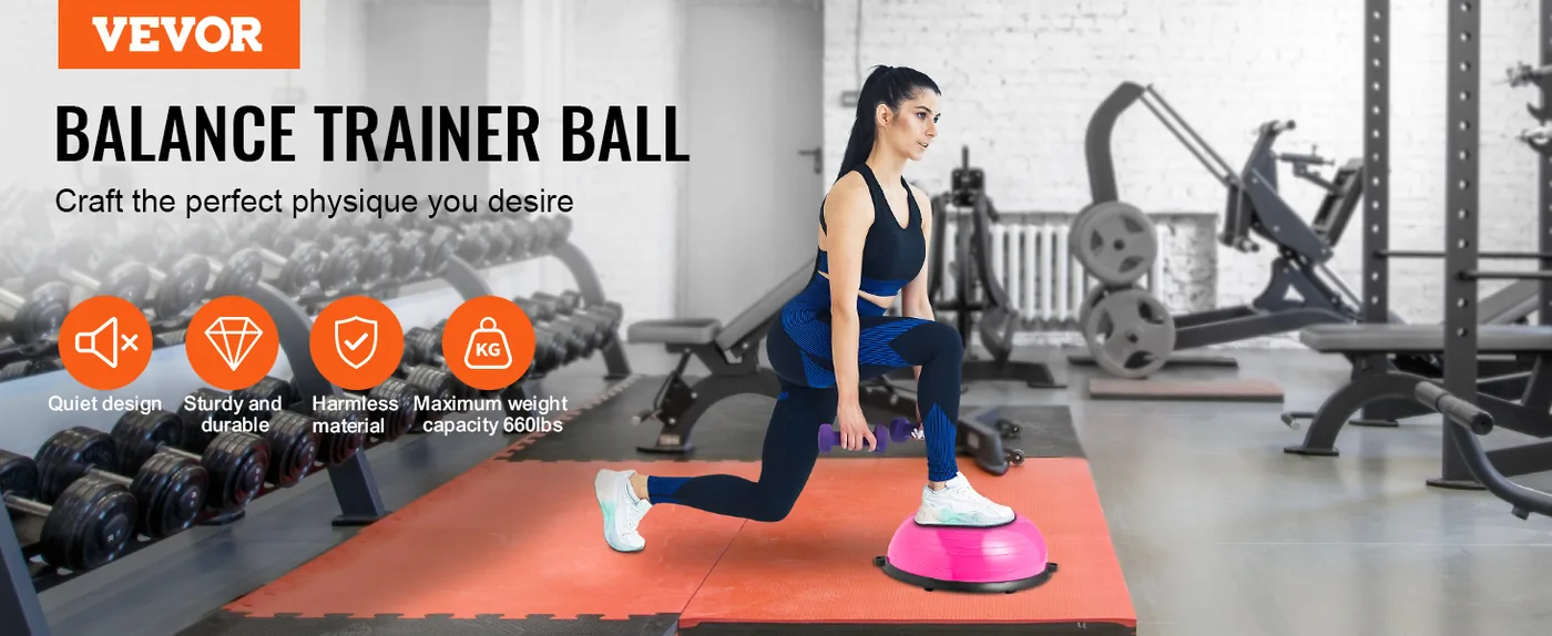 VEVOR 23 inch half exercise ball trainer for home workouts