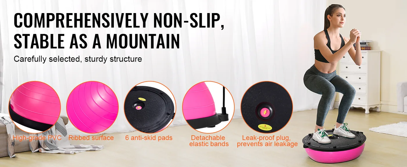 VEVOR half exercise ball non slip textured surface