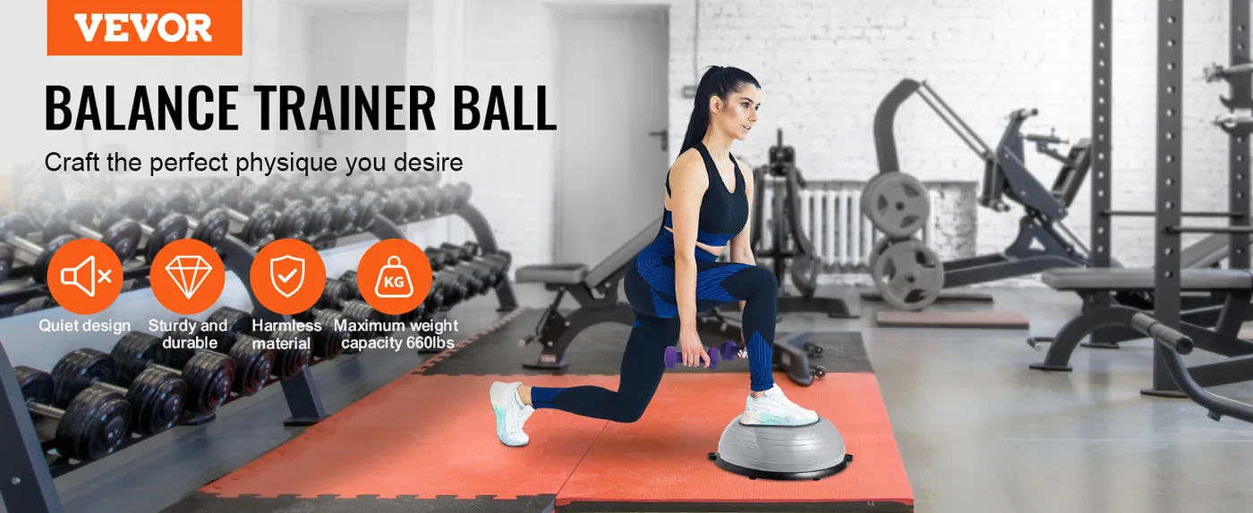 VEVOR 23 inch half exercise ball trainer for home workouts