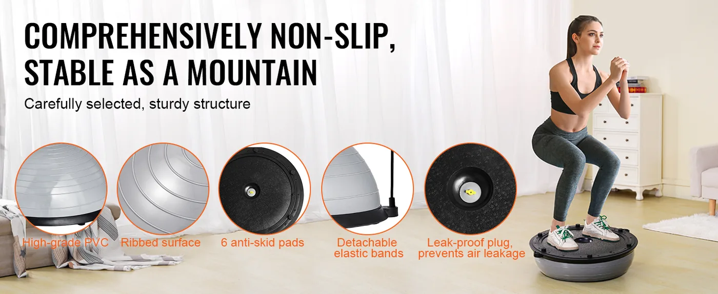 VEVOR half exercise ball non slip textured surface