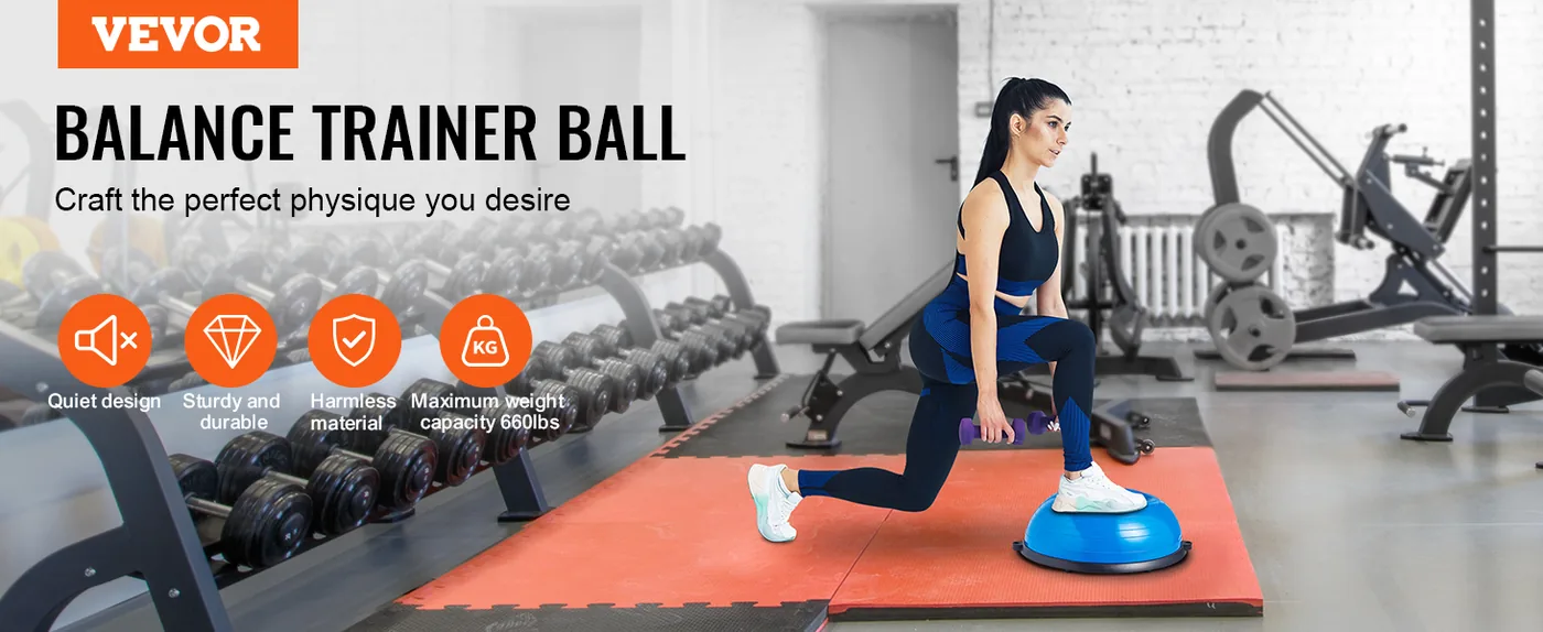 VEVOR 23 inch half exercise ball trainer for home workouts