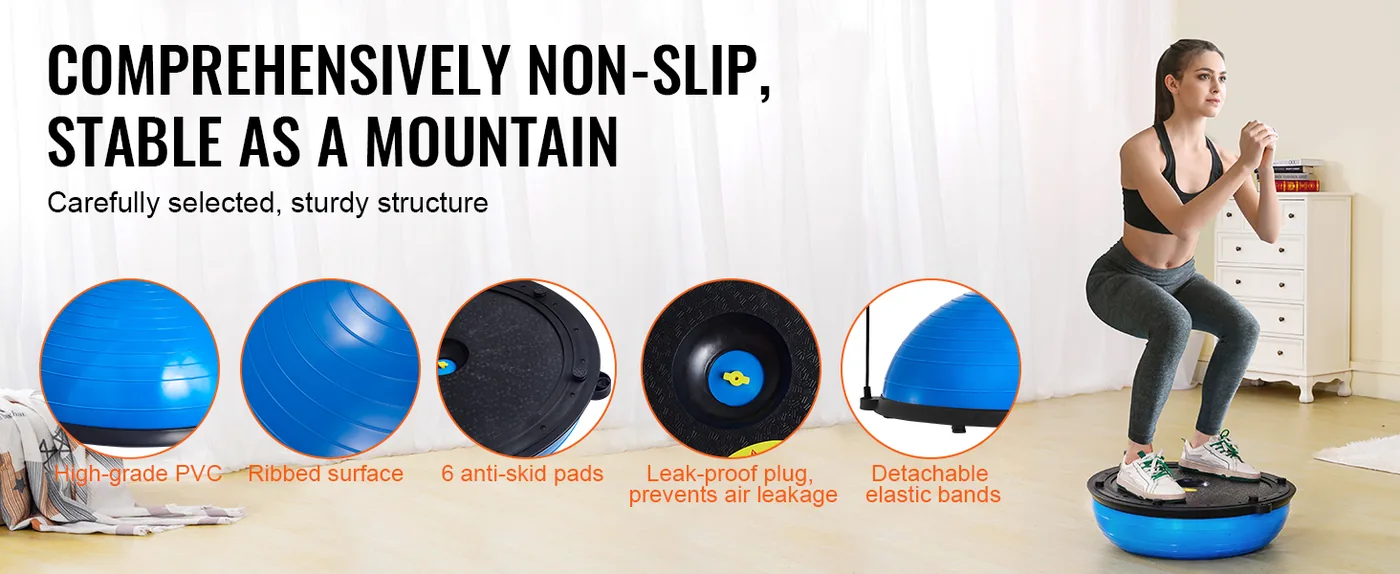 VEVOR half exercise ball non slip textured surface