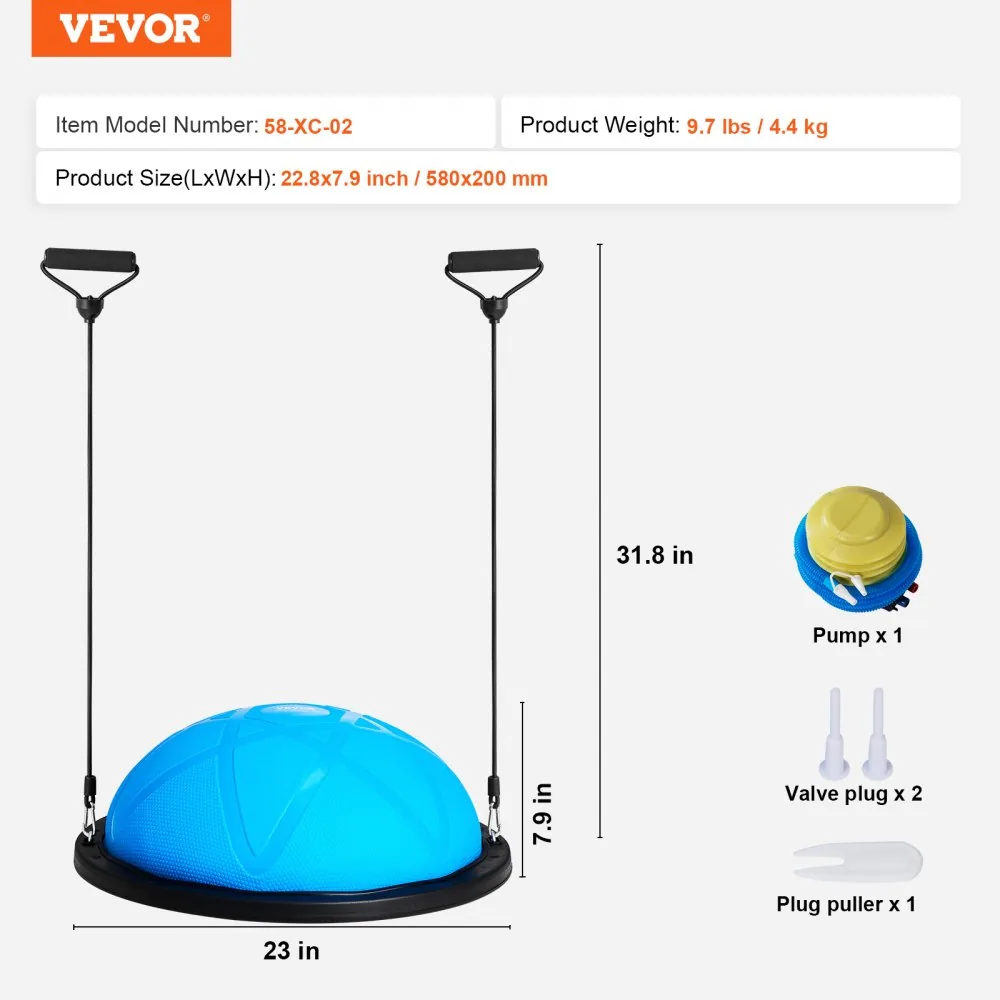 VEVOR balance ball package contents