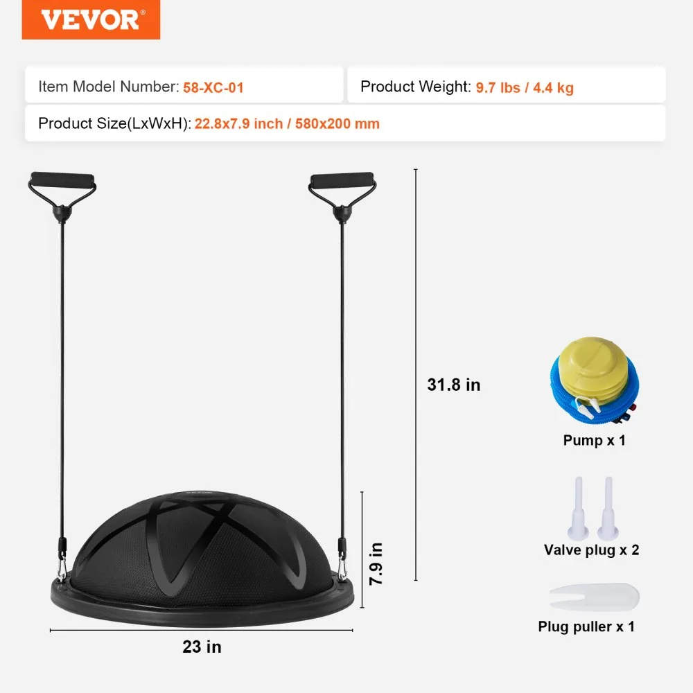 VEVOR balance ball package contents
