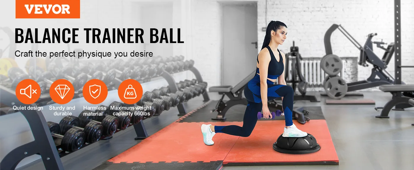 VEVOR 23 inch half exercise ball trainer for home workouts