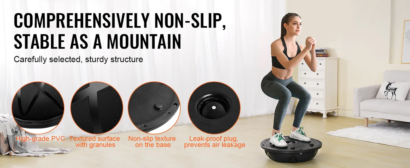 VEVOR half exercise ball non slip textured surface