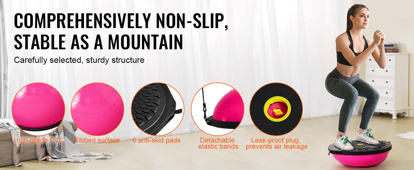 VEVOR half exercise ball non slip textured surface