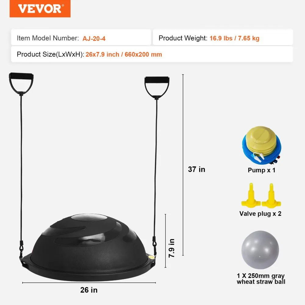 VEVOR balance ball package contents